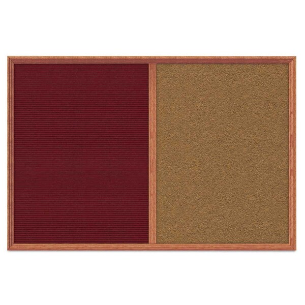 Enclosed Corkboard, 1 Door, 60"x36", 4" Fra
